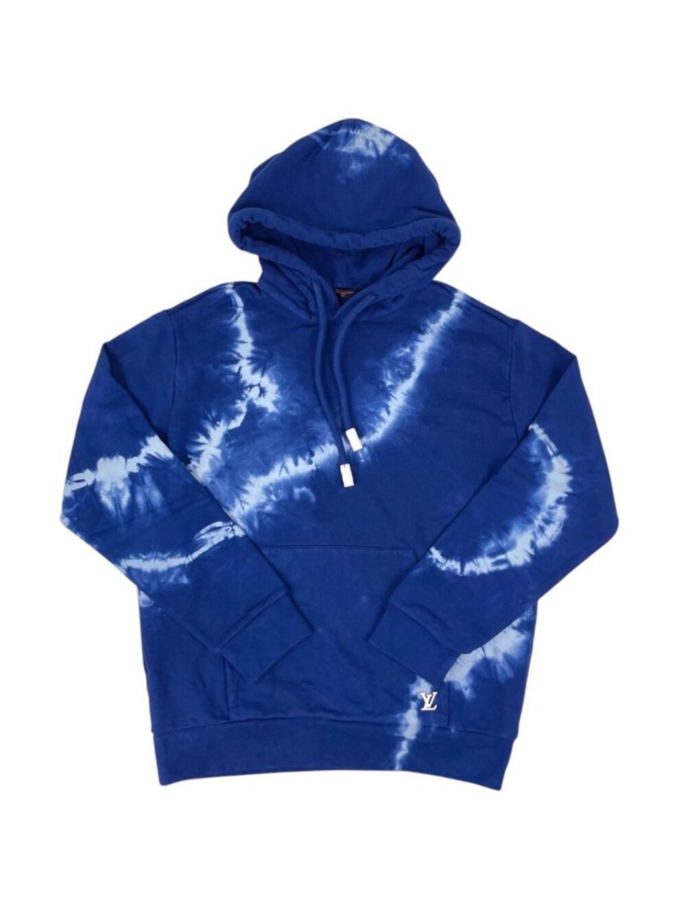 Louis Vuitton Pullover Hoodie Top Tie Dye Cotton Blue
